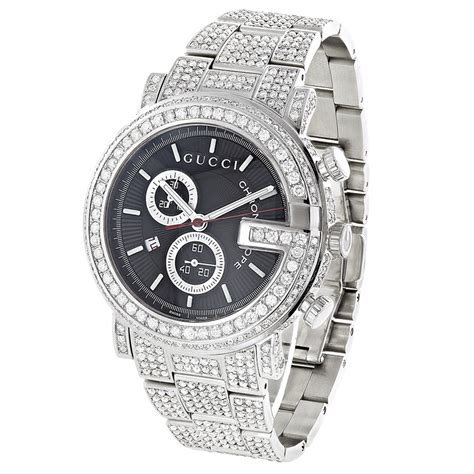 mens watches gucci|men's gucci watch diamond bezel.